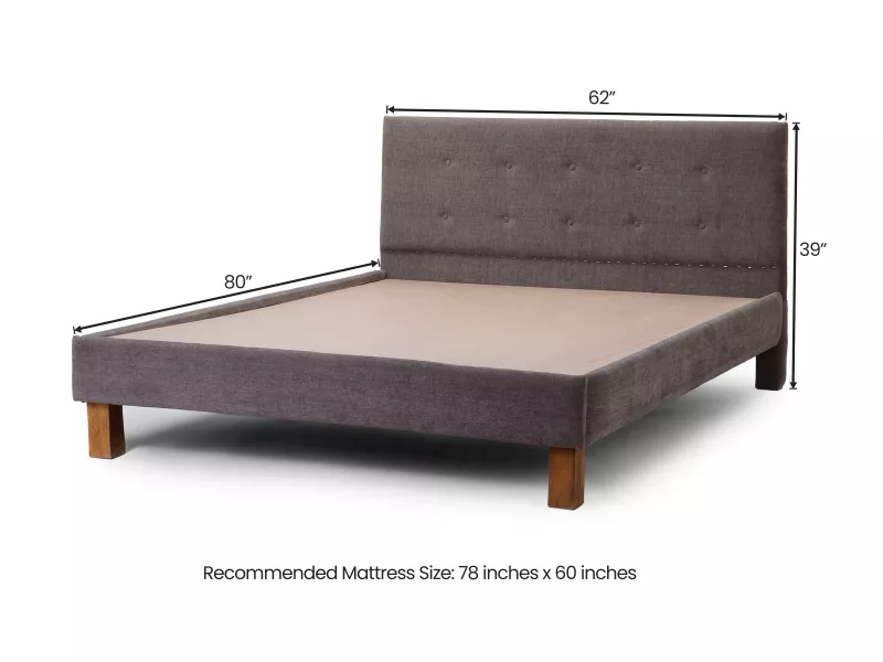 Soho Queen Size Double Bed with 4 Inches Mattress